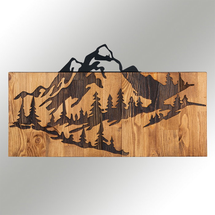 Wallity Nature Accesorio decorativo de pared Negro y Nogal